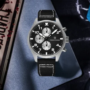 PAGANI DESIGN Luxury Men Quartz Watches 100M Waterproof Stainless Steel Chronograph Sapphire Glass Pilot Watch for Men clock
