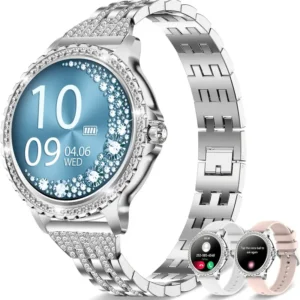 Smart Watches for Women,1.32" HD Fitness Tracker Watch with Answer/Make Call,AI Voice Control,Heart Rate/Calories/SpO2