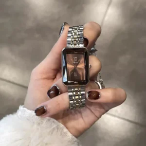 CILOA Retro Brown Watch Women Square Stainless Steel Strap 2025 New Trend Fashion Brand Genuine High Quality Quartz Watch