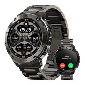Original HIDAMEL T3E GPS Men Smart Watch Military Grade Compass Altimeter Altitude AMOLED 5ATM IP69K Waterproof Bluetooth Call